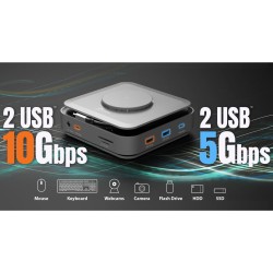 j5create Dock USB-C Dual Display 4K MST MacBookM3 HDMI RJ45 SD USB PD + Wireless Charger + 140W PSU UK JCD3199P