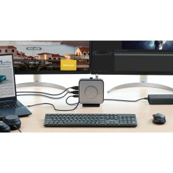 j5create Dock USB-C Dual Display 4K MST MacBookM3 HDMI RJ45 SD USB PD + Wireless Charger + 140W PSU UK JCD3199P