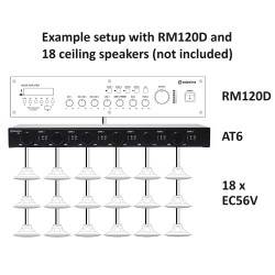 Adastra AS 100V Multi Zoner A6 Volume+Switch 6x30W - 952.476UK - A6 Volume+Switch 6x30W — Buy in Cyprus with Fast Delivery