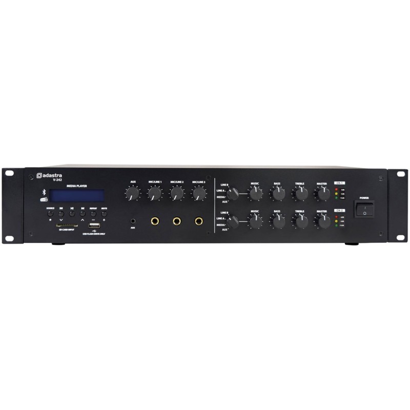 Adastra V-242 100V Amplifier - 953.252UK - 2x240W FM USB SD BT — Buy in Cyprus with Fast Delivery