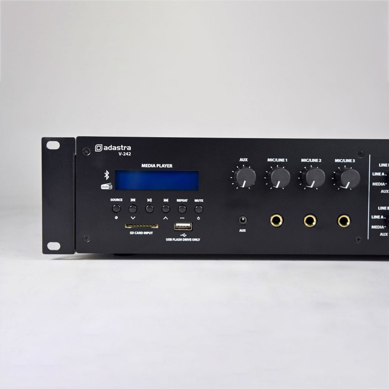 Adastra V-242 100V Amplifier - 953.252UK - 2x240W FM USB SD BT — Buy in Cyprus with Fast Delivery