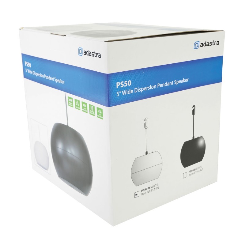 Adastra Pendant Speakers - PS50-W - 5'' 952.426UK White — Buy in Cyprus with Fast Delivery