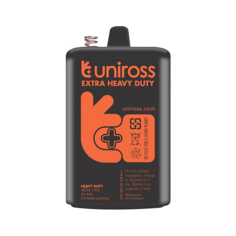 Uniross Zinc Carbon Battery - 4R25 - 6V, 1pc — Buy in Cyprus with Fast Delivery