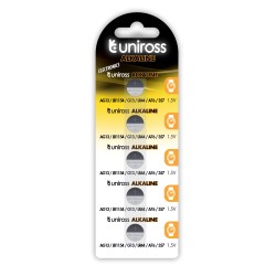 Uniross LR754 AG5 Alkaline Coin Battery - LR48 - (5pack) — Buy in Cyprus with Fast Delivery