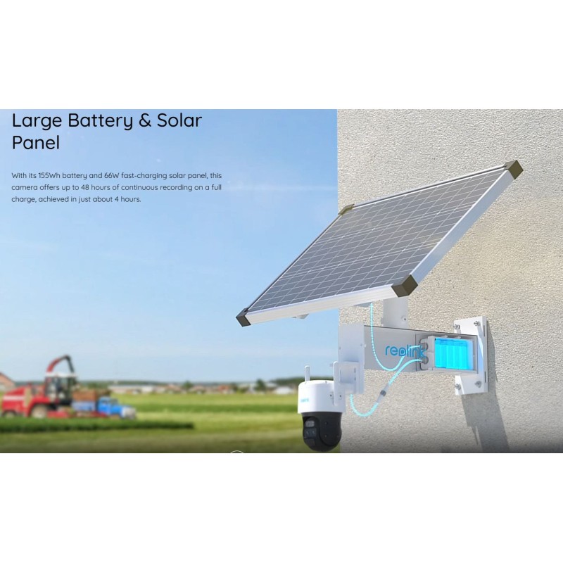Reolink Outdoor Battery Camera - BP4G - 4K Trackmix LTE With Solar Panel Plus (G790) (Hard Bundle)