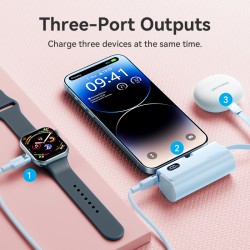 Vention Powerbank - FHRW0 - 4800mAh, 22.5W, Foldable, Lightning, White — Buy in Cyprus with Fast Delivery