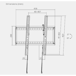 Brateck TV Mount - LP72-44T - 40x40 Tilt 75kg — Buy in Cyprus with Fast Delivery