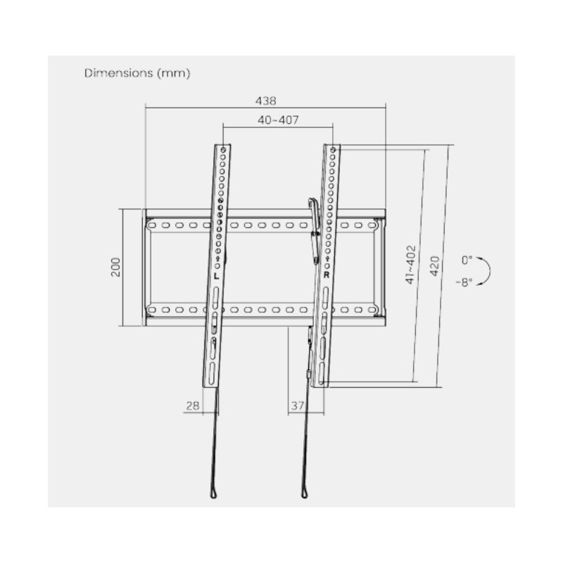 Brateck TV Mount - LP72-44T - 40x40 Tilt 75kg — Buy in Cyprus with Fast Delivery