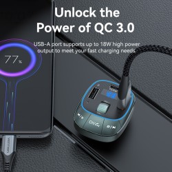 Vention Car FM Transmitter, USB Music Player & Charger - FFLB0 - 3xUSB 30W 18W 5W — Buy in Cyprus with Fast Delivery