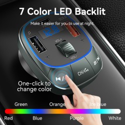 Vention Car FM Transmitter, USB Music Player & Charger - FFLB0 - 3xUSB 30W 18W 5W — Buy in Cyprus with Fast Delivery