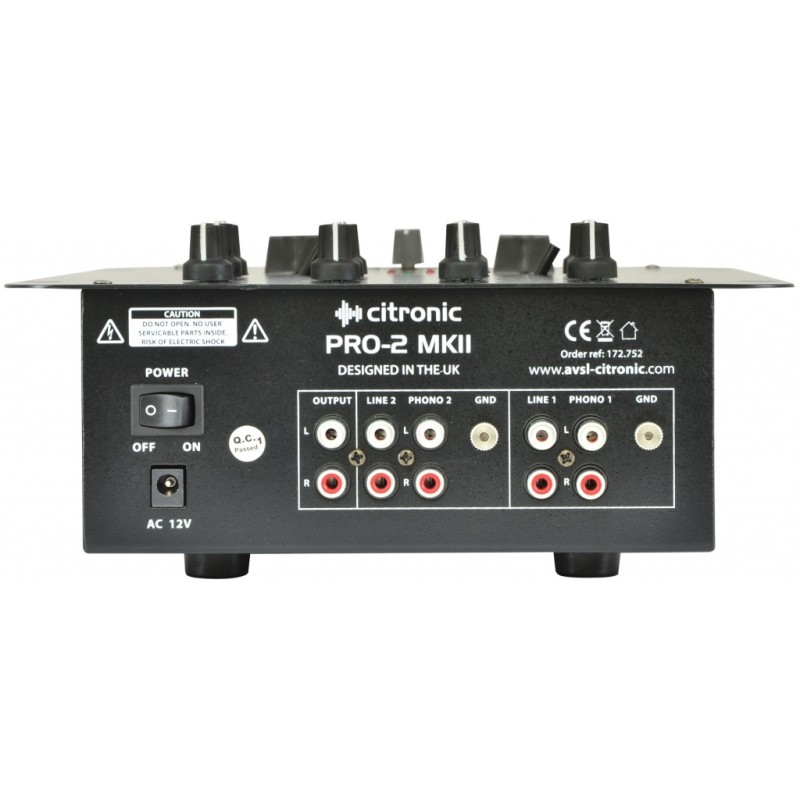Citronic 2Ch 5 Input Mixer - PRO-2 - Black 172.752UK — Buy in Cyprus with Fast Delivery
