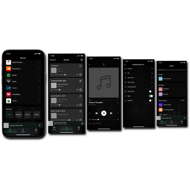 iEast Audiocast - AMP50 - Wireless Multi-Room Amplifier WiFi,BT,USB & Optical 2x50W@4ohm — Buy in Cyprus with Fast Delivery