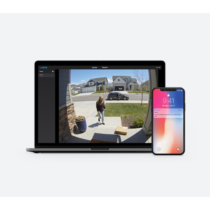 Reolink WIFI Video Doorbell - D340W - 5MP Black — Buy in Cyprus with Fast Delivery