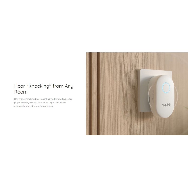 Reolink WIFI Video Doorbell - D340W - 5MP Black — Buy in Cyprus with Fast Delivery