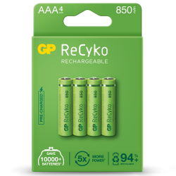 GP ReCyko+ Rechargeable Batteries - AAA 850mah 4pcs — Buy in Cyprus with Fast Delivery