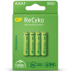GP ReCyko+ Recharg Batteries - 656.161UK - AAA 950mah 4pcs — Buy in Cyprus with Fast Delivery