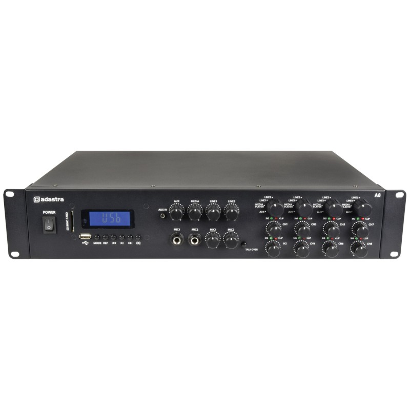 Adastra A8 4 x Independent Stereo Zones Amplfier - 953.408UK - 8x200W USB BT FM — Buy in Cyprus with Fast Delivery
