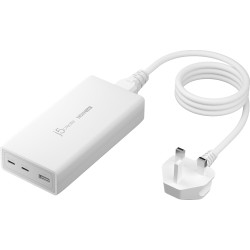 j5create 185W Laptop GaN Charger PD3.1 2xUSB-C 1xUSB-A (UK Plug) JUP37185W — Buy in Cyprus with Fast Delivery