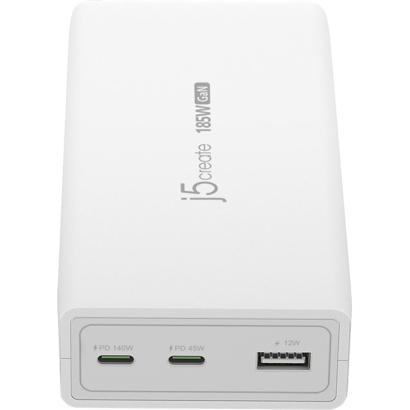 j5create 185W Laptop GaN Charger PD3.1 2xUSB-C 1xUSB-A (UK Plug) JUP37185W — Buy in Cyprus with Fast Delivery