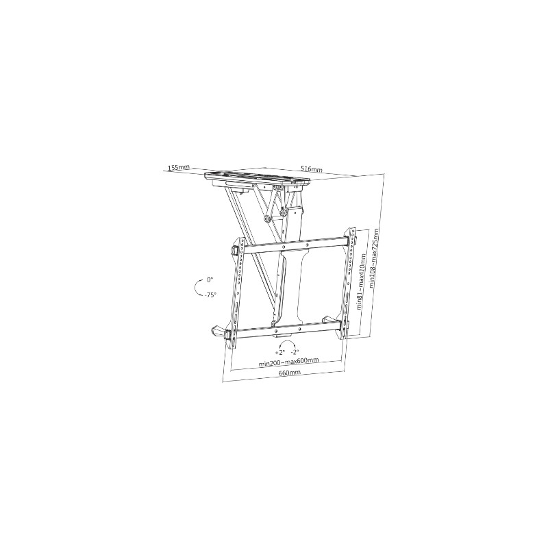 GBC HeyMoto Universal Motorized Ceiling Mount with APP - TV3280 - Universal Motorized Ceiling Mount with APP