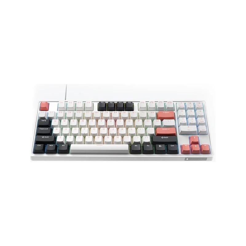 Thunderobot White Mechanical Gaming Keyboard 89 Red Switch Keys - KG3089 - White Mechanical Gaming Keyboard 89 Red Switch Keys