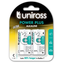Uniross C Power Plus Alkaline Batteries - 2 Pcs — Buy in Cyprus with Fast Delivery