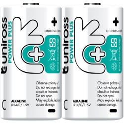 Uniross C Power Plus Alkaline Batteries - 2 Pcs — Buy in Cyprus with Fast Delivery