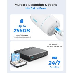 Reolink IP Bullet Spotlight Camera - RLC-81MA - (P330M) 8MP POE IP Bullet Spotlight Camera Dual Wide Angle & Telephoto Lens