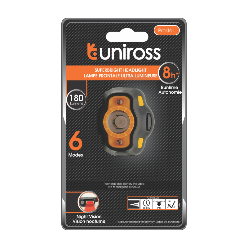Uniross Ultralite Plus Headlamp - ULSH02 - 180 lumens — Buy in Cyprus with Fast Delivery