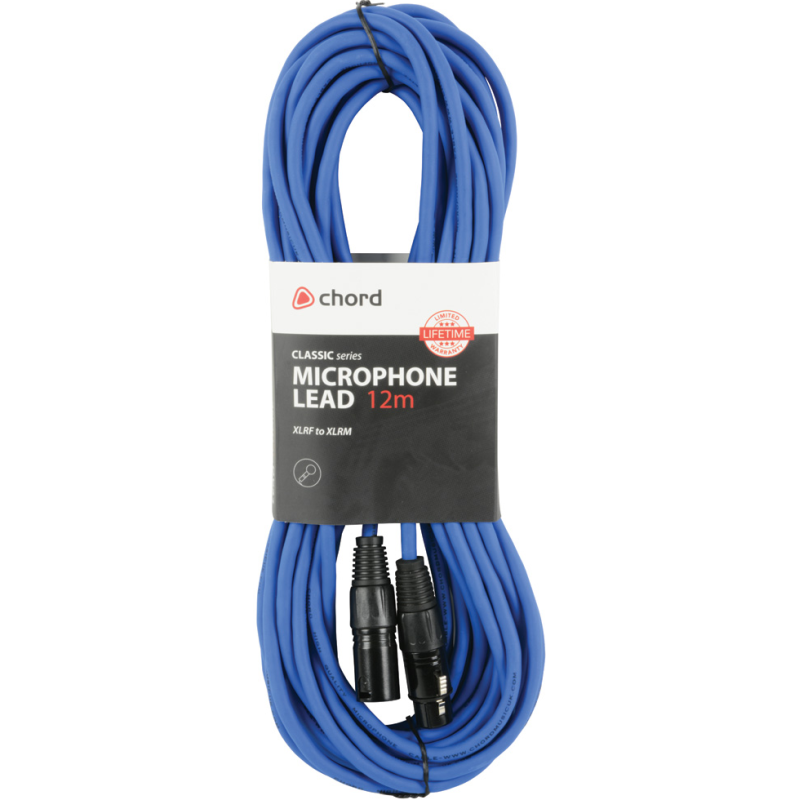 Chord Classic - 190.109UK - XLR M-F 12.0m Blue — Buy in Cyprus with Fast Delivery