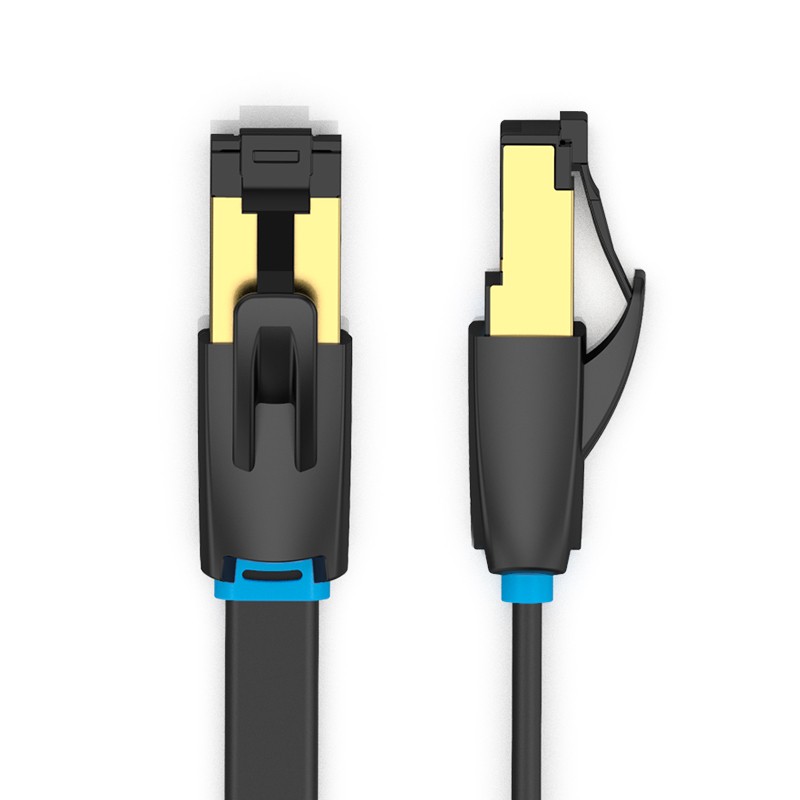 Vention Network Cable CAT8 SFTP Flat - IKCBF - Black, 1.0m — Buy in Cyprus with Fast Delivery