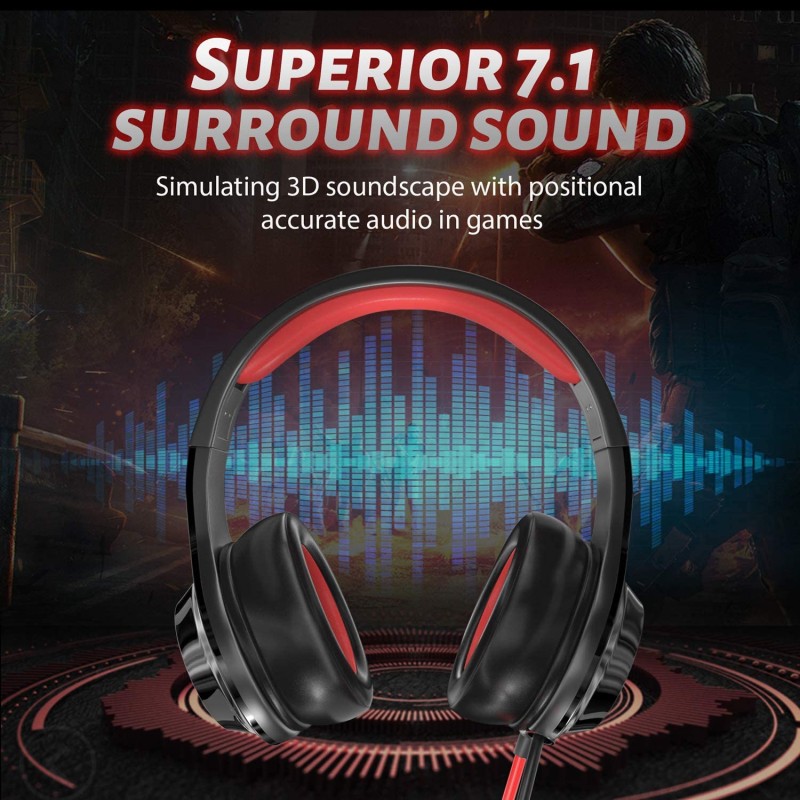 Edifier Hecate - G4 - 7.1 USB-Audio Gaming Headset Black Red — Buy in Cyprus with Fast Delivery