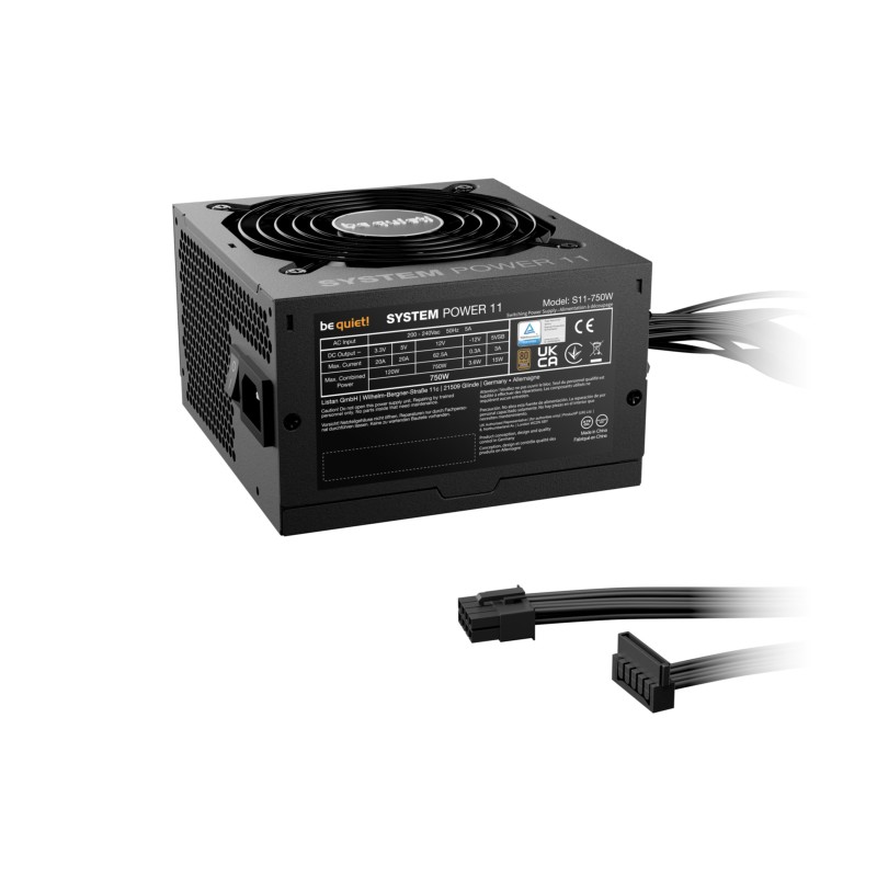be quiet! System Power 11 750W - BP012EU - 80 PLUS Bronze, Non-Modular, ATX 3.1, Quiet Operation