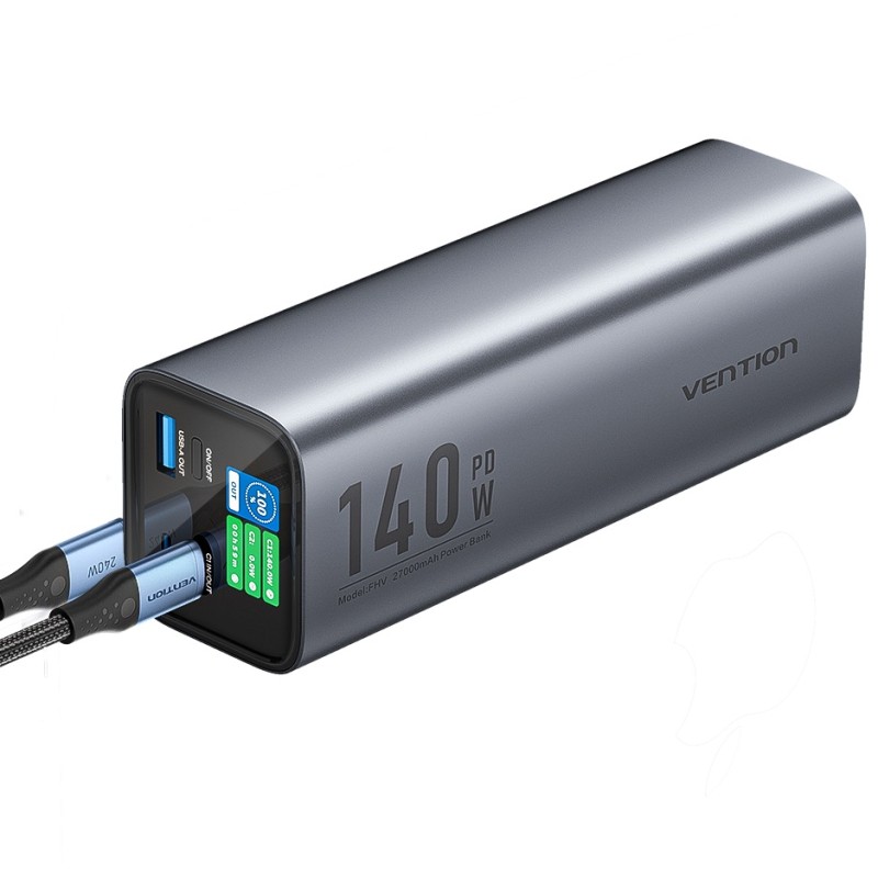 Vention Powerbank 27000mAh 140W 3xUSBC+USB-A - FHVH0 - 27000mAh 140W 3xUSBC+USB-A — Buy in Cyprus with Fast Delivery