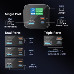 Vention Powerbank 27000mAh 140W 3xUSBC+USB-A - FHVH0 - 27000mAh 140W 3xUSBC+USB-A — Buy in Cyprus with Fast Delivery