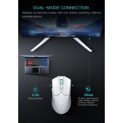 Thunderobot Wireless Gaming Rechargeable Mouse - ML602 SE - White — Buy in Cyprus with Fast Delivery