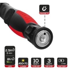 Rexer Work Lamp - RX9060 - 450lm 270d Swivel Dimmable Magnet Hook USB — Buy in Cyprus with Fast Delivery