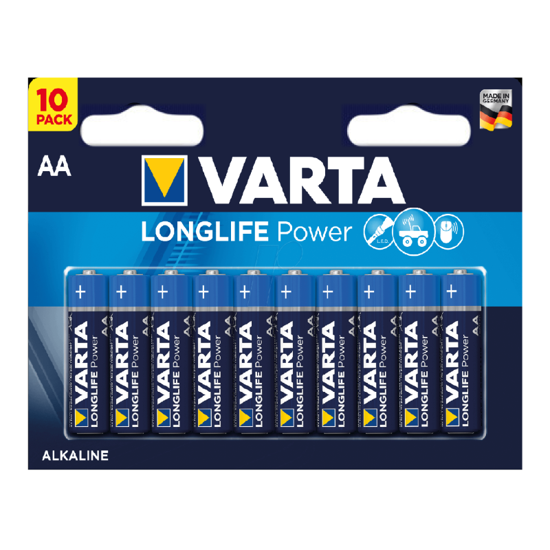 Varta Alkaline AA 10pcs Longlife Power - AA 10pcs Longlife Power — Buy in Cyprus with Fast Delivery