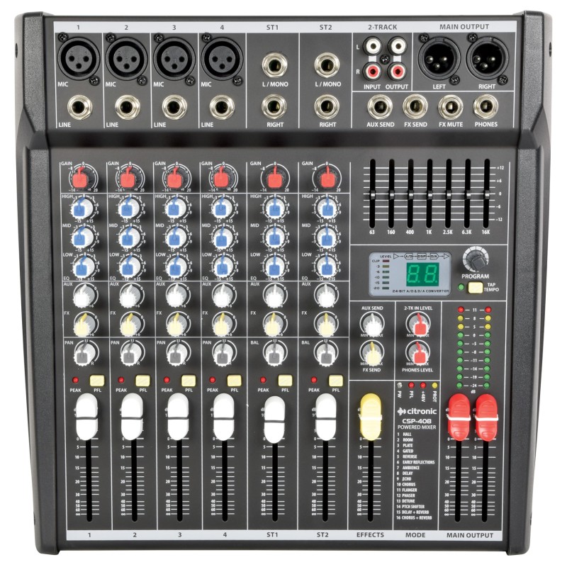 Citronic 8 Channel Mixer & Amplifier - CSP408 - 400W with DSP 170.841UK — Buy in Cyprus with Fast Delivery
