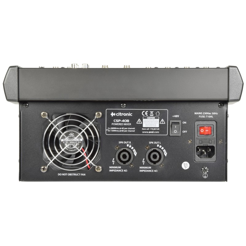 Citronic 8 Channel Mixer & Amplifier - CSP408 - 400W with DSP 170.841UK — Buy in Cyprus with Fast Delivery
