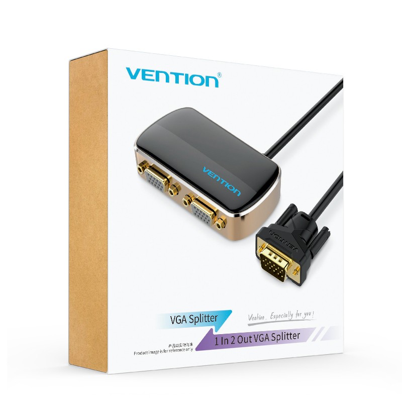 Vention VGA Splitter - DBABF - 2-Port with Power & VGA Cable 1.0m — Buy in Cyprus with Fast Delivery