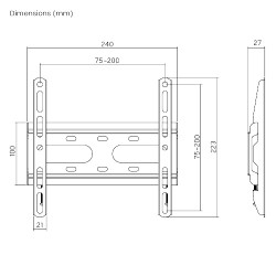 Brateck TV Mount - KL31-22F - 20x20 Fixed — Buy in Cyprus with Fast Delivery