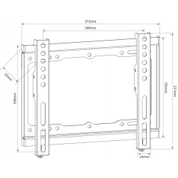 AV:link Fixed TV Wall Bracket - SF201 - 200x200 129.540UK — Buy in Cyprus with Fast Delivery