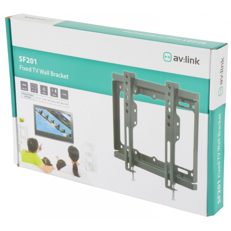 AV:link Fixed TV Wall Bracket - SF201 - 200x200 129.540UK — Buy in Cyprus with Fast Delivery