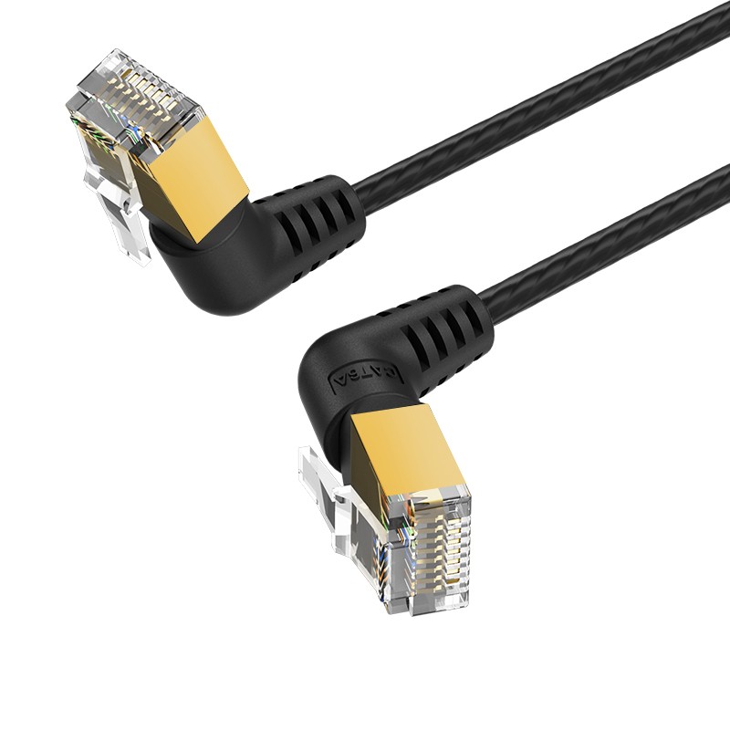 Vention Network Cable - IKLBH - Cat8 SFTP Rotate Right Angle Slim 2.0m Black — Buy in Cyprus with Fast Delivery