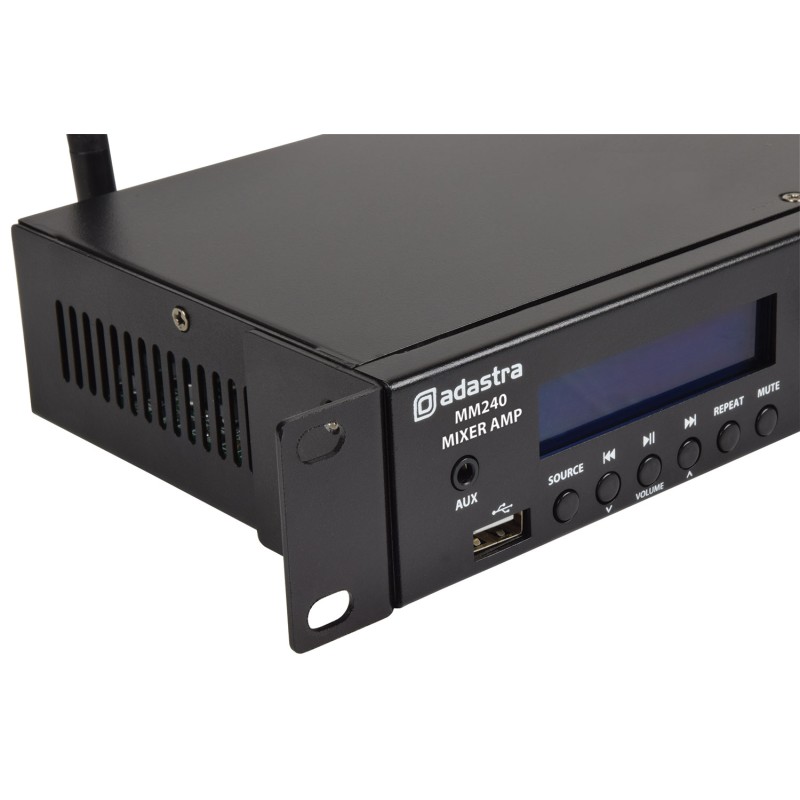 Adastra MM240 Rackmount Amplifier - 953.030UK - 2x120W@4ohms USB BT FM — Buy in Cyprus with Fast Delivery