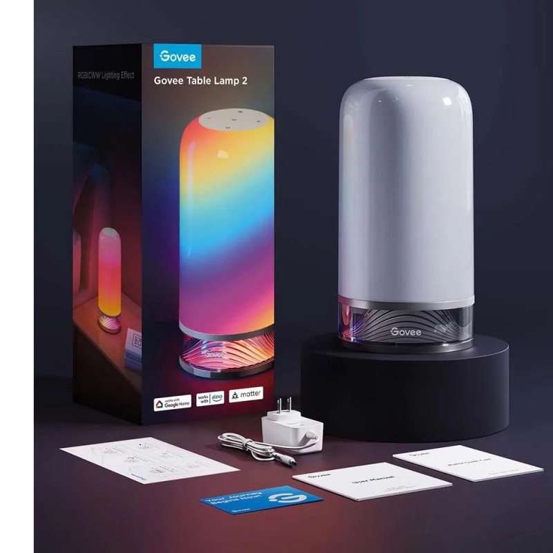 Govee RGBICWW Smart Table Lamp 2 - H6022 - Smart Table Lamp — Buy in Cyprus with Fast Delivery