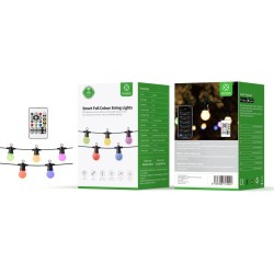 WOOX Smart LED Decorative String Light Bulbs - R5195 - IP65 RGB & CCT 9.0m Includes Remote Control