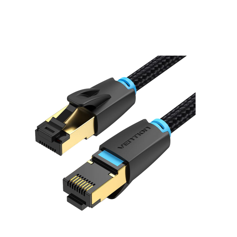 Vention Network Cable - IKGBI - CAT8 SFTP Braided 3.0m Black — Buy in Cyprus with Fast Delivery