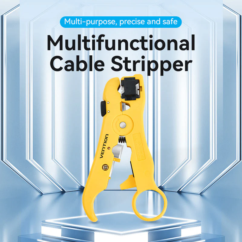 Vention NETWORK Tool Coaxial Cable Stripper - KEBY0 - Yellow — Buy in Cyprus with Fast Delivery